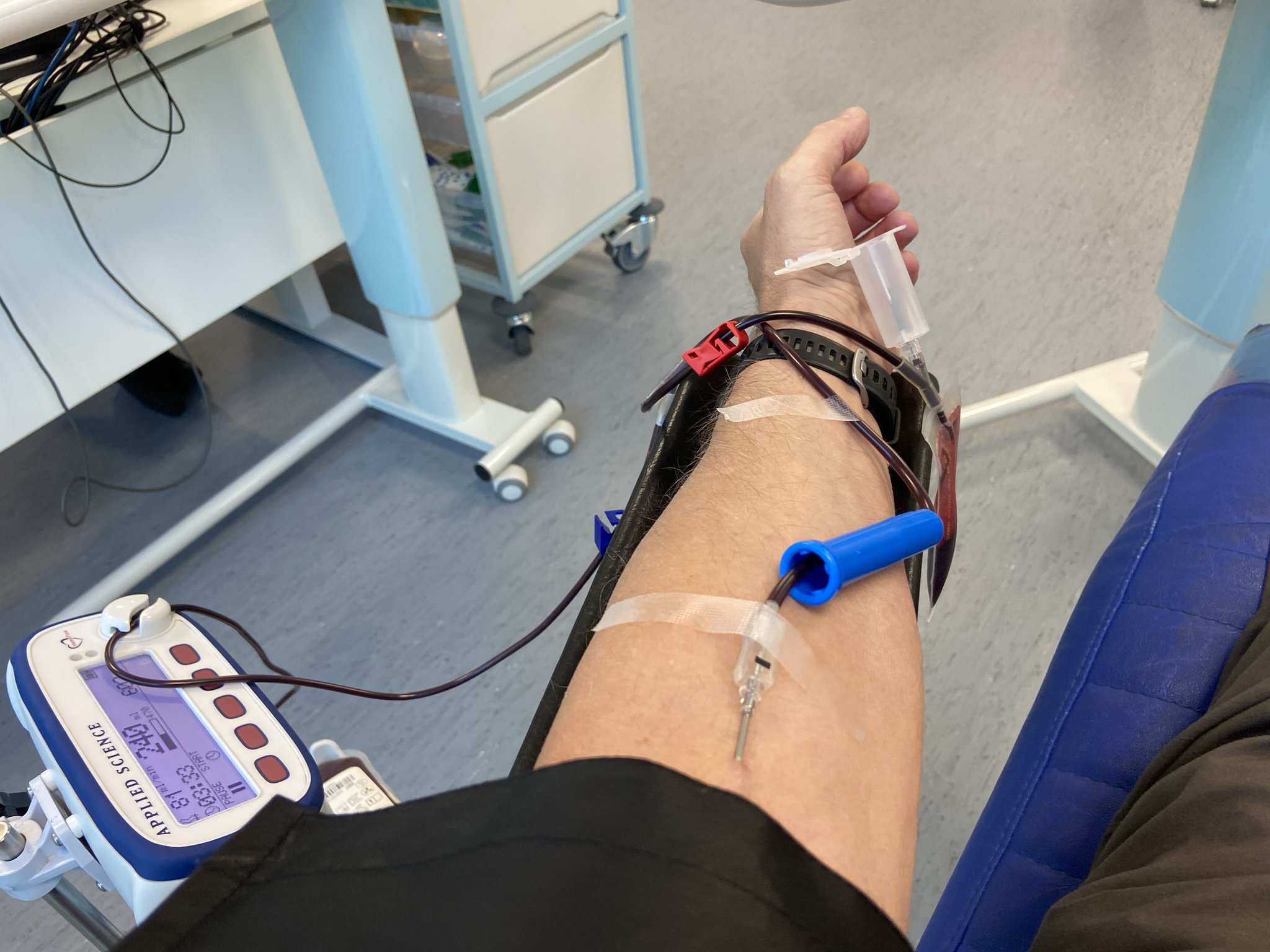Andrew’s 120th blood donation